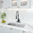 thumbnail image 2 of CASAINC Single Handle Pull Down Sprayer Kitchen Faucet with Touchless Sensor and Intelligent Temperature Display in Matte Black, 2 of 4