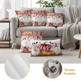 thumbnail image 5 of Outdoor Pillow Covers 20x12 Set of 2, Fall White Pumpkin Waterproof Patio Throw Pillow Covers for Couch Sofa Chair, Thanksgiving Country Orange Leaves Decorative Pillowcases for Throw Pillows, 5 of 9