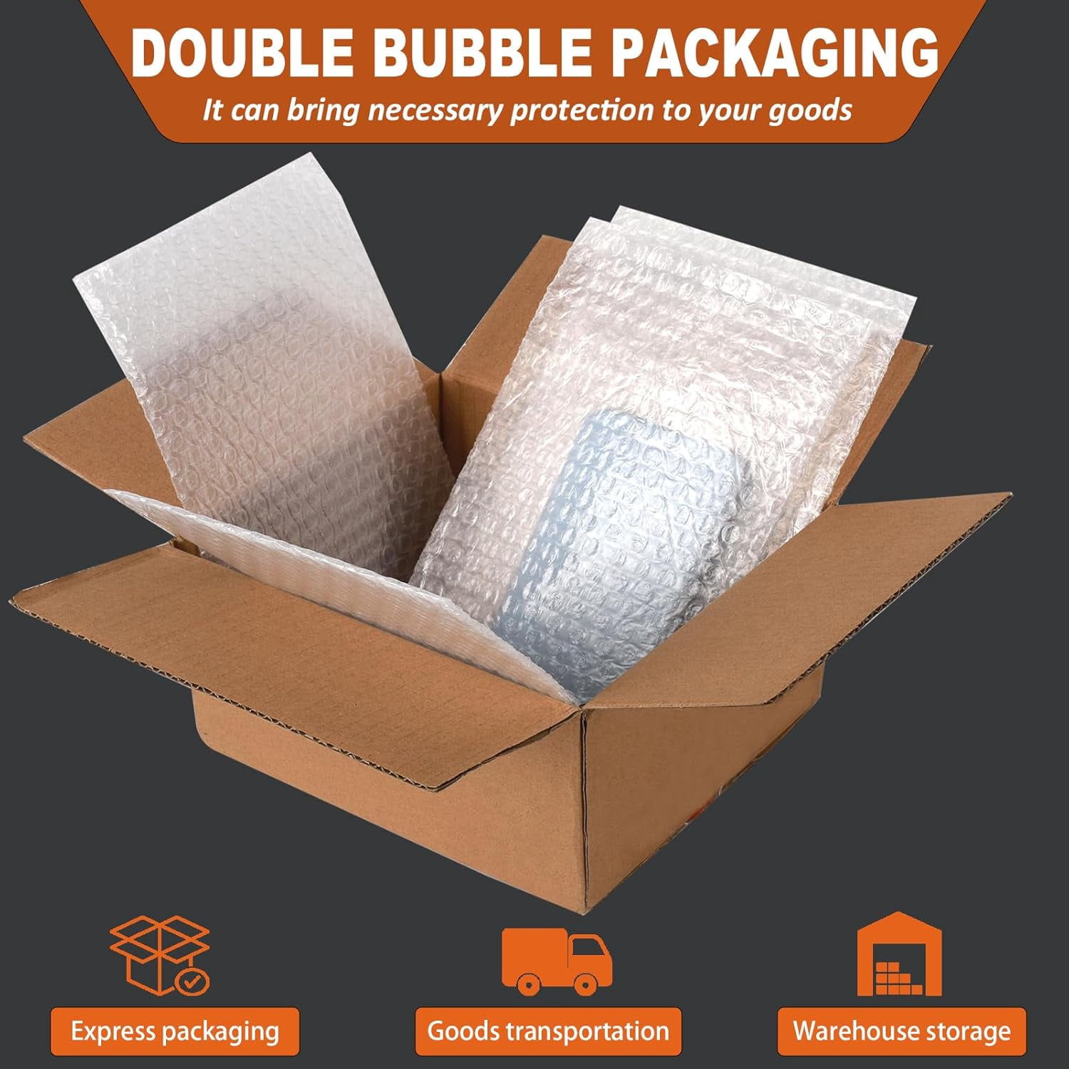 50Pcs Bubble Pouches Wrap Bag, 12''x16'' Double Wall Shockproof Bubble Bags, Clear Bubble Out Bags for Packing, Cushioning Bags for Moving, Shipping and Packing