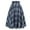 Navy, variant on Women's Vintage Plaid Pleated Skirt High Waist A-Line Skirts Casual Pocket Midi Skirt