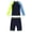 Navy Blue Fish, variant on YEAHDOR Little Boys 2Pcs Rash Guard Swimsuit Shark Prints Shirt with Shorts Swimwear,Sizes 2-10