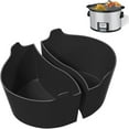 thumbnail image 3 of LEEYNEERSilicone Slow Cooker Liners Compatible with Crock Pot 6-8 Qt Slow Cooker Divider Allows Cooking Two Different Meals at Once Time  Reusable Silicone Divider Insert  Dishwasher Safe, 3 of 9
