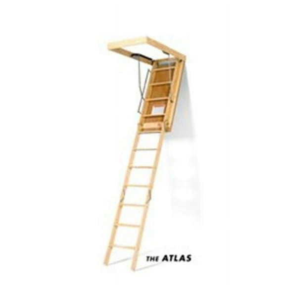 Marwin Attic Ladder, Model A-100, Duty Rating 250 lb, Plywood, 25.5 x 54 in, Ceiling 8 ft 9 in