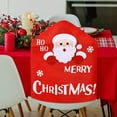 thumbnail image 4 of Lilixerw Christmas Chair Covers with Santa Claus Print,Festival Stool Cover for Holiday Dining Decor,Soft Xmas Chair Cover,Easy to Clean,21.65x17.72Inch,Red, 4 of 6