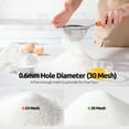 thumbnail image 4 of 18/8 Stainless Steel Mesh Strainer: U-Taste 3.9 Inch Kitchen Fine Mesh Sieve Food Colander with Riveted Sturdy Silicone Handle and 30 Mesh Hole for Straining Flour, Pasta, Fruit, Quinoa (Orange), 4 of 10