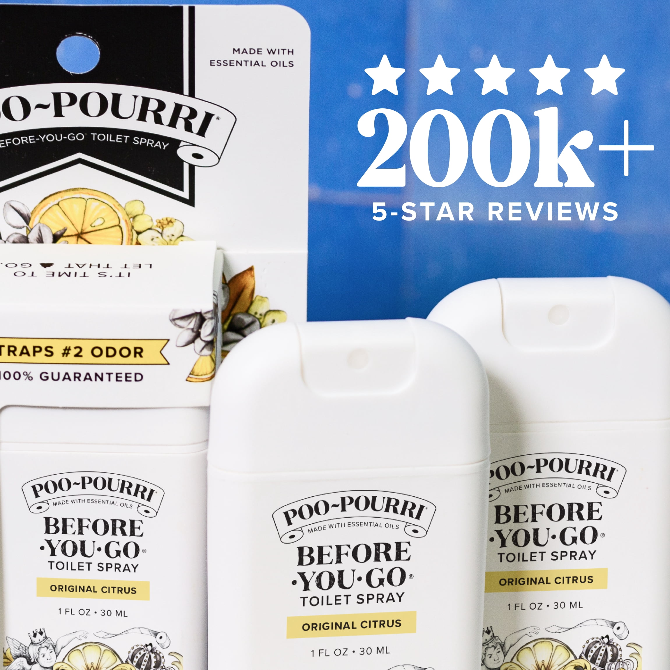 Poo-Pourri, Toilet Spray, Original Citrus 30ml 2pk, Pocket