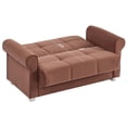 thumbnail image 6 of Ottomanson Convertible Sleeper Loveseat with Hidden Storage, Firm Seating, Brown, 6 of 6