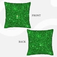 thumbnail image 3 of Bingfone Green Glitter Linen Throw Pillow Covers Cushion Case Pocket Button Vintage Farmhouse Pillowcase for Sofa Couch Bed 16"x16", 3 of 9