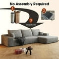 thumbnail image 3 of Demi Bonn Modern 107" Cloud Sectional Sofa, L-Shape Chaise, Deep Seat Modular Couch for Living Room & Bedroom, No Assembly Needed, Gray, 3 of 6