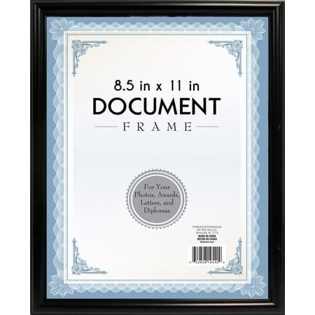 4-Way Thin Rounded 8.5x11 Black Document Frame