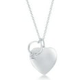 thumbnail image 2 of Sterling Silver Engravable Heart with Engagement Ring Necklace, 2 of 4