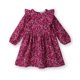thumbnail image 1 of Vestido Beebay con estampado abstracto y volantes, color marrón rojizo, 6 años, 1 of 6