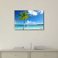thumbnail image 2 of Beautiful Tropical Scenery Landscape Caribbean Beach and Palm Tree - Canvas Art Wall Decor - 24" x 36", 2 of 3