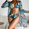 thumbnail image 2 of iTNHFP Swimwear Tankini Women's Split Swimsuit Ruffle One Shoulder Solid Tankini Two Piece Set, 2 of 4