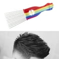 thumbnail image 5 of ABS Metal Afro African Hair Pick Comb, Brush Hairdressing S Tool ,for Detangle Straight Hair , Household Use - 17.6x4.2cm, 5 of 8