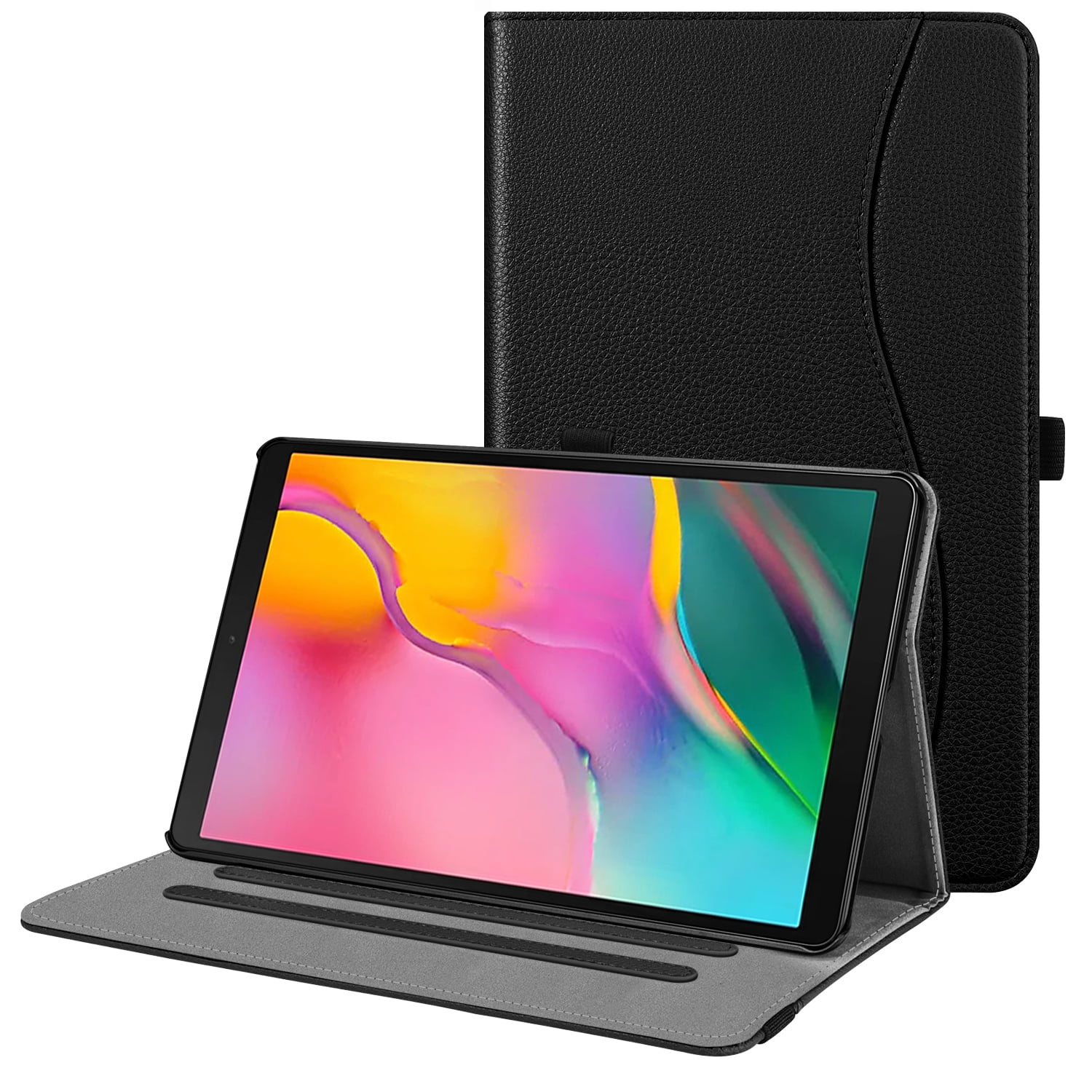 For Samsung Galaxy Tab A 10.1 SM-T510 2019 Tablet Case - [Corner Protection] Multi-Angle View Stand Cover, Black