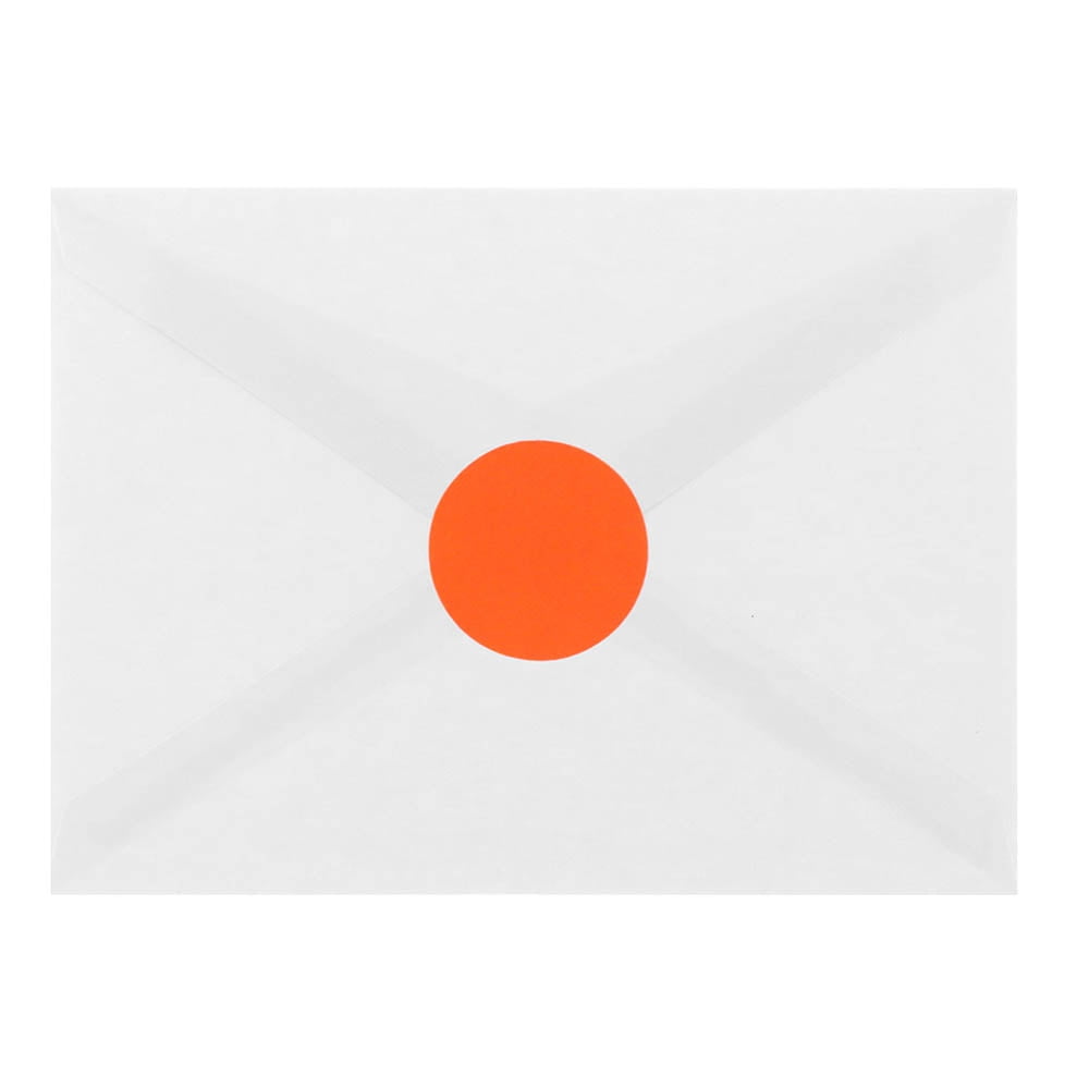 JAM Paper Circle Label Stickers, 1 2/3 in Diameter, Neon Red/ Orange, 120 Labels Total