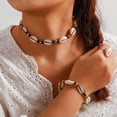 thumbnail image 3 of GKNET Boho Natural Sea Shell Handmade Bracelet Necklace Anklet Set Delicate Jewelry Women Gift-7.White White Necklace, 3 of 9
