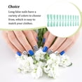 thumbnail image 4 of Fake Nail Set French Style Scratch Resistant Press-on Fingernails Full Cover Removable Trimble Adjustable Manicure Stickers Type 18, 4 of 6