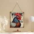 thumbnail image 4 of Funny Rooster Wood Hanging Sign, Wood Wall Art, Funny Bathroom Wood Decor Sign, Rustic Wall Art for Bedroom Living Room 12x12 Inches, 4 of 8