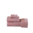 thumbnail image 2 of HALLEY Turkish Towels Set (4 Pieces) 650 GSM Highly Absorbent Super Soft 100% Cotton - 1 Bath Towel 1 Hand Towel 2 Washcloths - Pink, 2 of 4