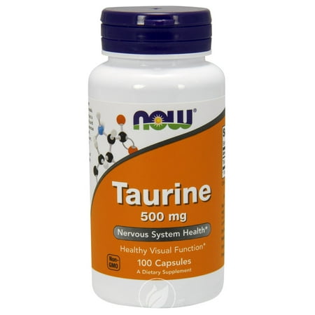 Now Foods Taurine 500 mg (100 caps), Pack of 2