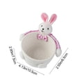 thumbnail image 3 of ddioayh Storage Basket Hand Woven Easter Bunny Design for Eggs Candy Storage Easter Party Decoration Home Decor Ideal for Gift Giving, 3 of 7