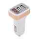 thumbnail image 2 of Cargador de coche mini USB ZHCH 2 puertos pantalla LED blanco dorado, 2 of 5