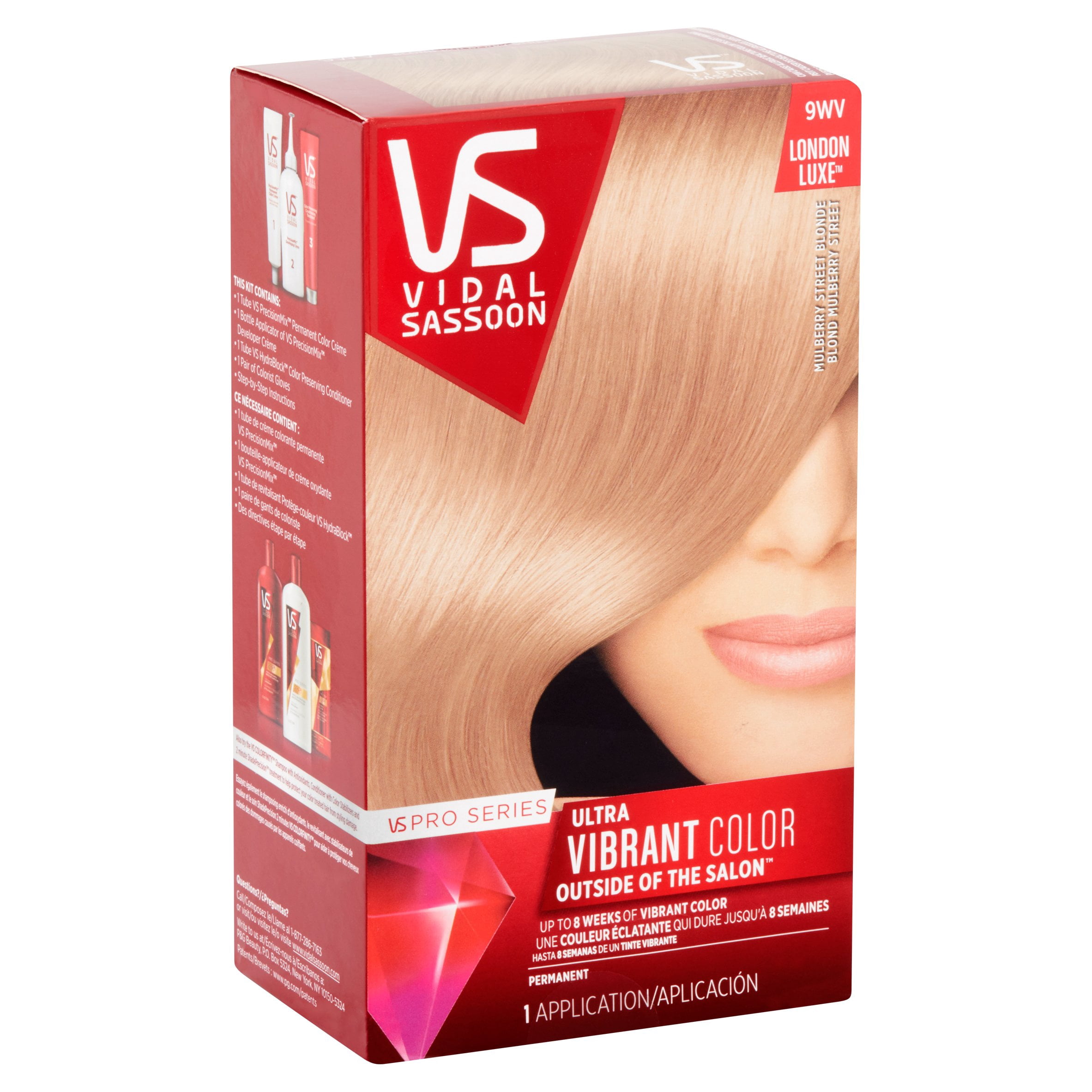 Vidal Sassoon London Luxe Pro Series 9WV Mulberry Street Blonde Ultra Vibrant Color, 1 Application