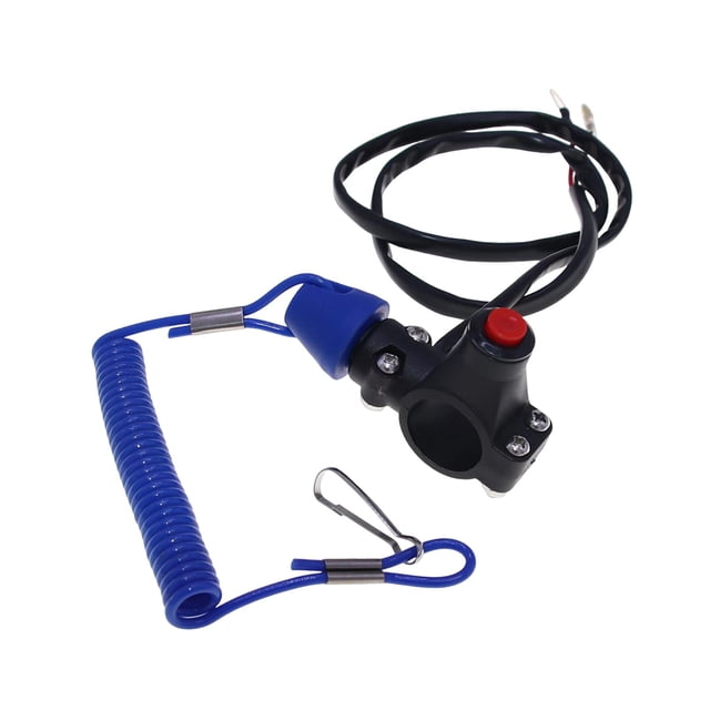 Interruptor de parada de emergencia para manillar de 7/8", interruptor de freno de motor, accesorio de repuesto universal para motocicletas y Azul