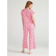 thumbnail image 6 of Joyspun Women’s Short Sleeve Scoop Neck Top and Cropped Pants Knit Pajama Set, 2-Piece, Sizes S to 3X, 6 of 6