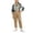 Green-02, variant on VIPOIN Boys Formal 3 Piece Outfit Set, Plaid Long Sleeve Shirt, Suspender Trousers & Bow Tie, Classic Suit Set