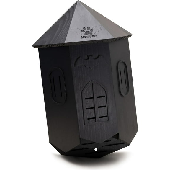 Wooden Castle Bat Houses for Outside Bat Box for Outdoors - Three Chamber Box Perfectly Designed to Attract Bats - Durable and Easy to Hang
