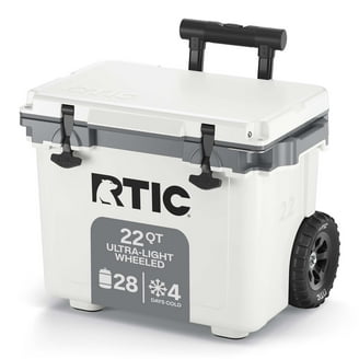 RTIC 52 QT Wheeled Hard-Sided Ice Chest Cooler, Ultra-Light, Fits