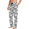 thumbnail image 4 of GZHJMY Pajama Pants Mens Skull with Flowers Sleep Lounge Pants Men Pajama Bottoms with Pockets, Christmas New Year Birthday Valentine's Day Gifts, Medium, 4 of 7