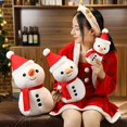thumbnail image 1 of 3pcs New Year Gift Cartoon Santa Claus Plush Toy Stuffed Elk Snowman Animal Doll Christmas Gifts For Children Home Decoration3-snowman23cm Deng Xun unisex, 1 of 2