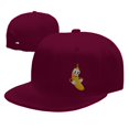 thumbnail image 4 of DouZhe Flat Brim Cap Snapback Hat, Smile Fun Banana Prints Adjustable Red Adult Baseball Cap, 4 of 6
