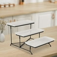 thumbnail image 2 of Gnwei 3 Tier Serving Tray for Party, Tiered Serving Platters and Trays, 14 Inch Tiered Tray Stand, Dessert Stand, Dessert Table Display Set with Collapsible Sturdier Metal Rack, 2 of 6