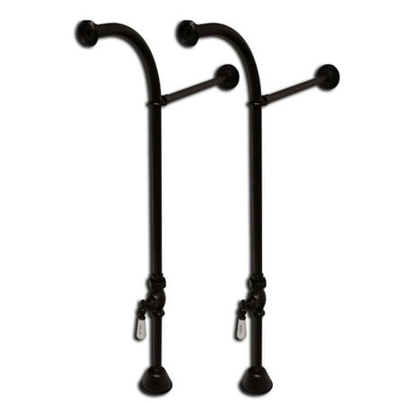 Tub Supply Lines - Clawfoot Tub Plumbing Freestanding Supply Lines, Oil Rubbed Bronze