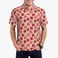 thumbnail image 1 of Fotbe Strawberries Camiseta Polo de Golf para Hombre con Estampado – Camisa Deportiva Transpirable con Cuello Abotonado-4X-Large, 1 of 6