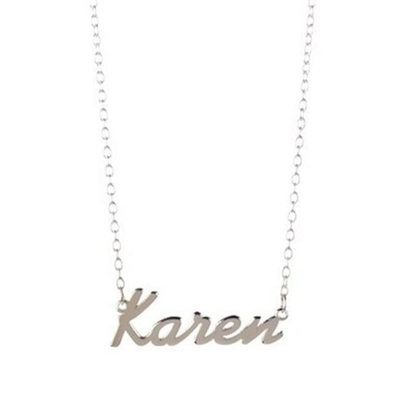 Gigi and Leela SP328 Sterling Silver Necklace - Karen Nameplate