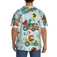 thumbnail image 5 of Wukai Cartoon Car Racing Men's Casual Short-Sleeve Button Down Shirt - Lightweight Summer Dress Shirt for Daily Wear-X-Large, 5 of 7