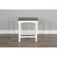 thumbnail image 6 of Home Square Carriage House 24" Mindi Wood Stool in White/Dark Brown - Set of 2, 6 of 7