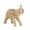 Beige Solid Elephant Animals 9" x 15" x 11", variant on 5" x 8" Light Brown Polystone Rhino Sculpture, by DecMode
