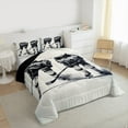 thumbnail image 3 of Manfei Ice Hockey Full Size Comforter Sets for Teens, Modern Sports Player Bedding Comforter Set, Eat Sleep Reversible Bedding Sets, Super Cozy Room Decor, 3-Piece, 3 of 8