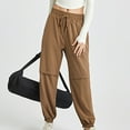 thumbnail image 4 of Diufon Sweatpants for Women Elastic High Waist Drawstring Straight Pants Solid Color Button Down Lounge Pants, 4 of 6