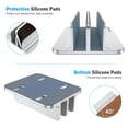 thumbnail image 3 of OMOTON Vertical Laptop Stand [Updated Double Version], Desktop Aluminum Mac Book Stand with Adjustable Dock Size, Fits All Mac Book, Surface, Chrome, 3 of 8