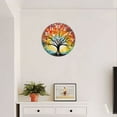 thumbnail image 4 of Decorative Round Wall Clocks Non-Ticking Silent Battery Operated Clocks with Photo for Bedroom,Living Room-Vibrant Tree Of Life With Branches Reaching Out To The Sky(16inch), 4 of 4