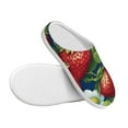 thumbnail image 3 of Wukai Strawberry2 Print Women's Indoor Bedroom Slipper Slip On Shoes, Unisex House Shoes with Anti-Skid Sole for Men, Gift for Women Men-46/47, 3 of 7