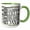 Green/White, variant on 3drose, Modern Black and Image of Gold Brush Stroke One Hundred Happy Birthday, 11oz Magic Transforming Mug